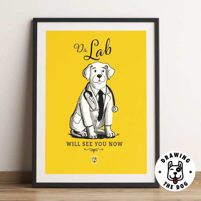 Dr Lab Will See You - Labrador Art Framed