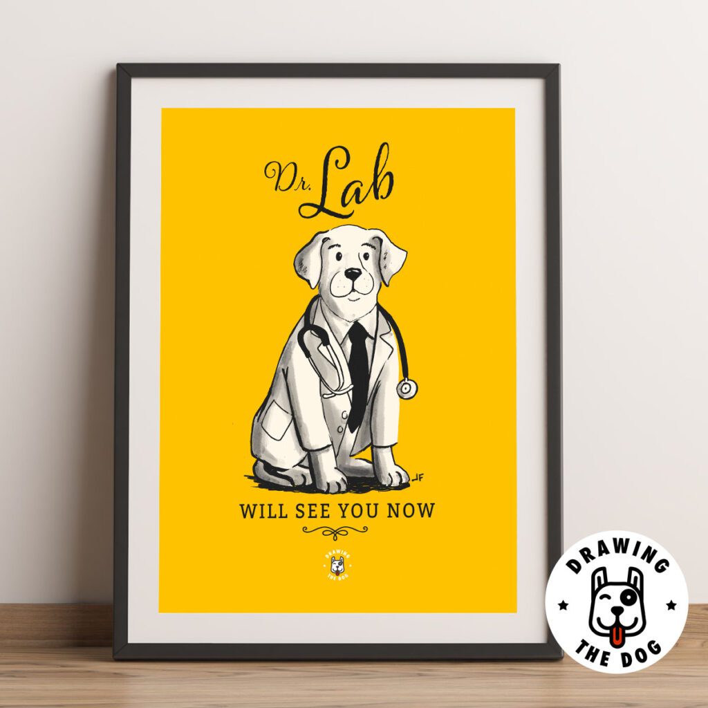 Dr Labrador Framed