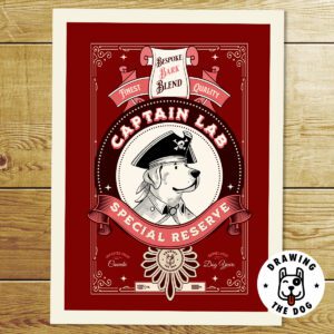 Captain Labrador Print