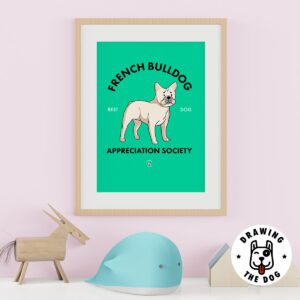 Cream French Bulldog AS Kids Wall Decor