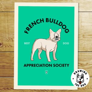 Cream French Bulldog AS Print