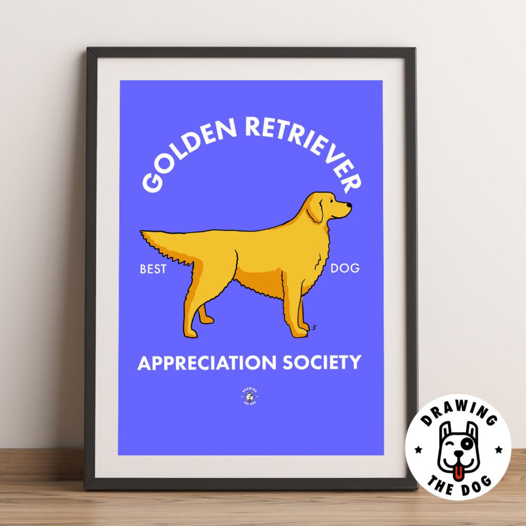 Golden Retriever Appreciation Society Wall Art Framed
