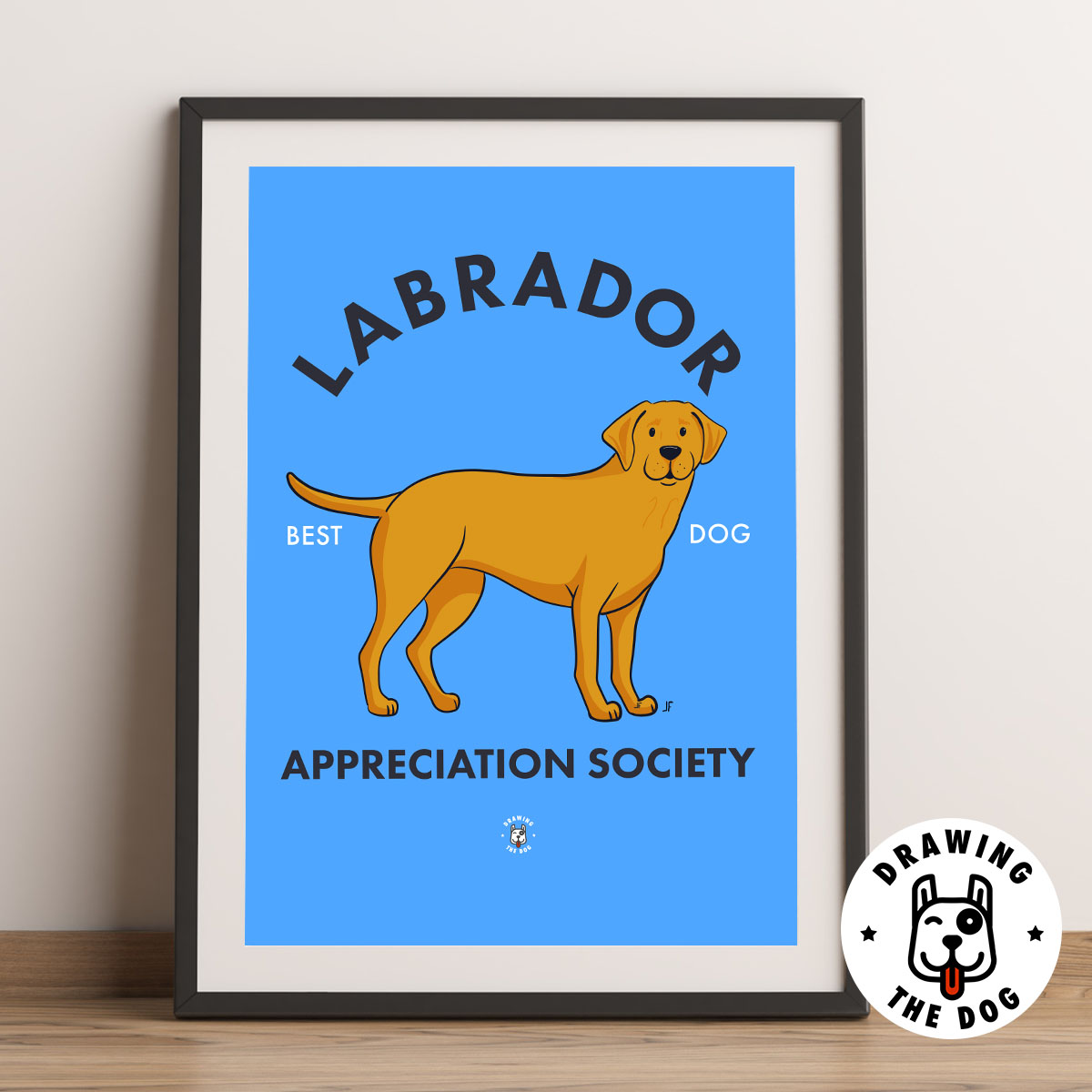 Labrador Art Print Framed