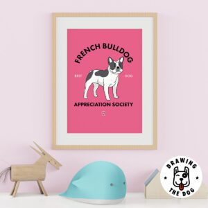 Pied French Bulldog AS Kids Wall Decor