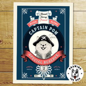 Captain Pomeranian Print