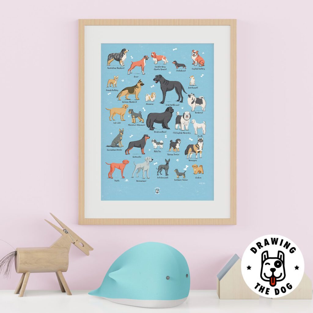 Dog Alphabet Kids Wall Decor
