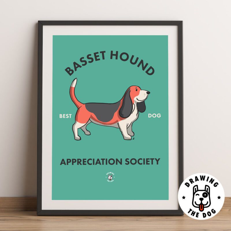 Bassett Hound AS Framed
