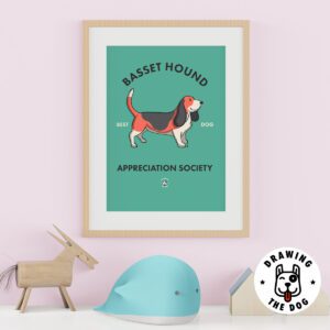 Bassett Hound AS Kids Wall Decor