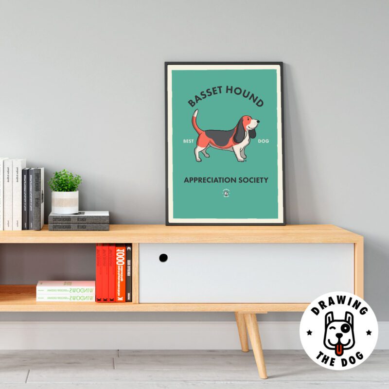 Bassett Hound AS Living Room Decor
