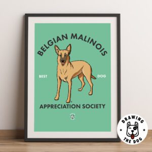 Belgian Malinois wall art Framed