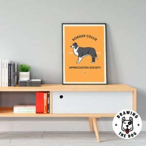 Border Collie Wall Art Living Room Decor