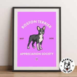 Boston Terrier Framed