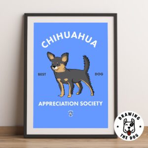 Chihuhua Dark Long AS Framed