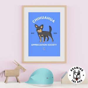 Chihuhua Dark Long AS Kids Wall Decor