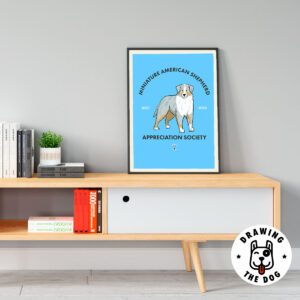Mini American Shepherd Living Room Decor