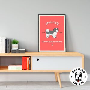 Shih Tzu Art Living Room Decor