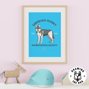 Siberian Husky Kids Wall Decor