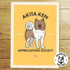 Akita Ken Wall Art Print