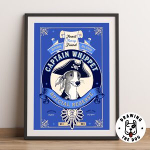 Captain Whippet Framed