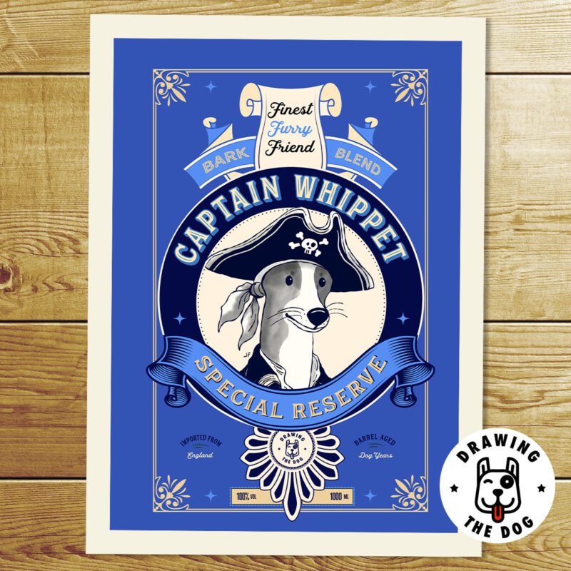 Captain Whippet Print