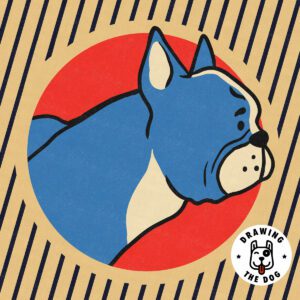 French Bulldog Bauhaus Circle Closeup