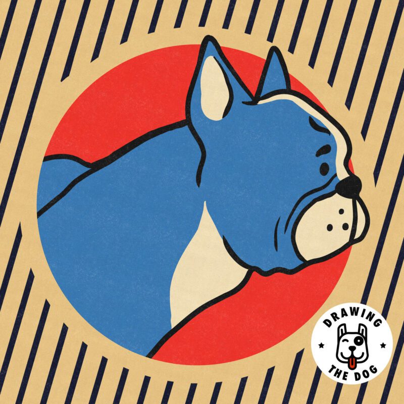 French Bulldog Bauhaus Circle Closeup