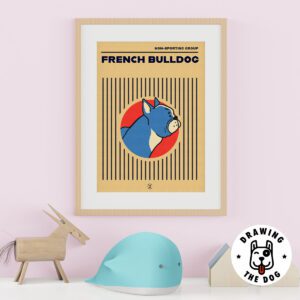 French Bulldog Bauhaus Circle Kids Wall Decor