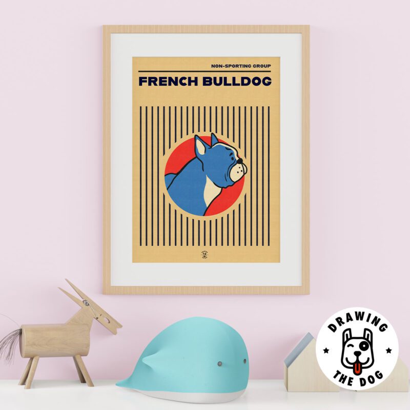French Bulldog Bauhaus Circle Kids Wall Decor