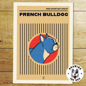 French Bulldog Bauhaus Circle Print