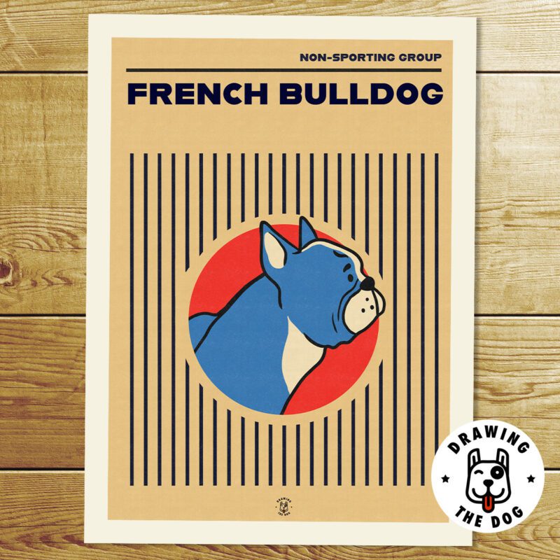 French Bulldog Bauhaus Circle Print