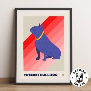 French Bulldog Stripes Framed