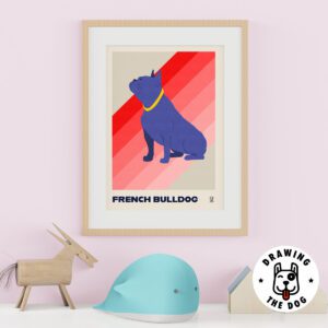 French Bulldog Stripes Kids Wall Decor