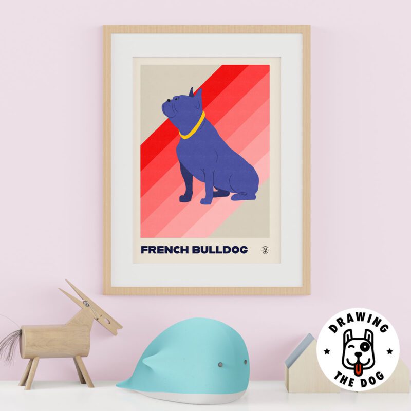 French Bulldog Stripes Kids Wall Decor