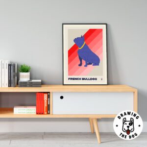 French Bulldog Stripes Living Room Decor