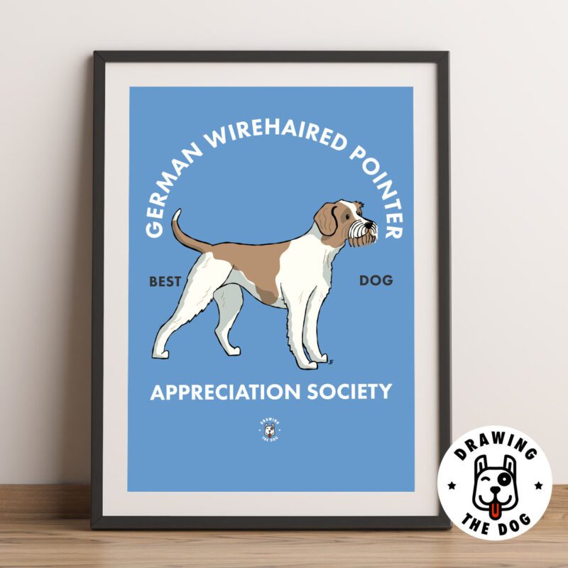 German Wirehaired Pointer Wall Art Framed