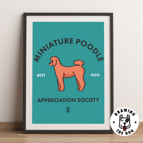Miniature Poodle Wall Art Framed