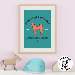 Miniature Poodle Wall Art Kids Wall Decor