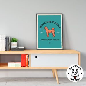 Miniature Poodle Wall Art Living Room Decor