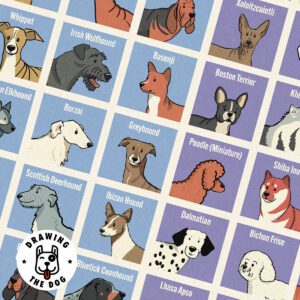 Periodic Table of Dogs Closeup 2 - illustrated by Drawing The Dog