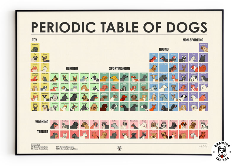 Periodic Table Dogs Drawing The Dog