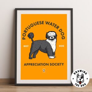 Portuguese Water Dog AS Framed
