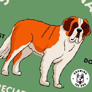 Saint Bernard Wall Art Closeup