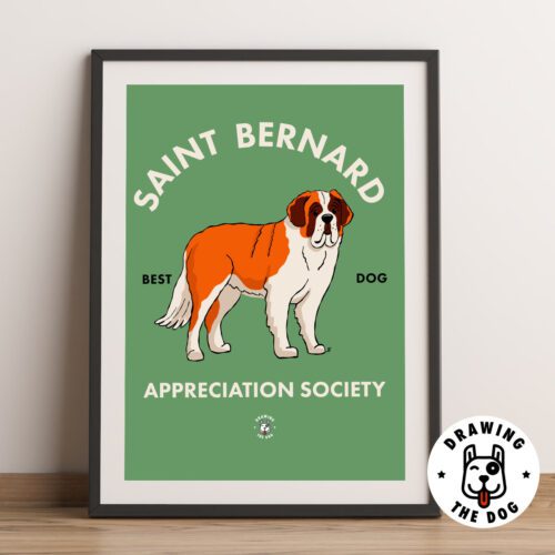 Saint Bernard Wall Art Framed