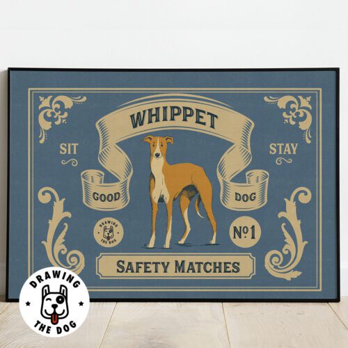 Whippet-Safety-Matches-Framed