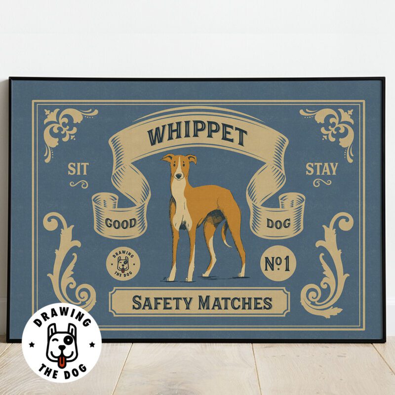 Whippet-Safety-Matches-Framed