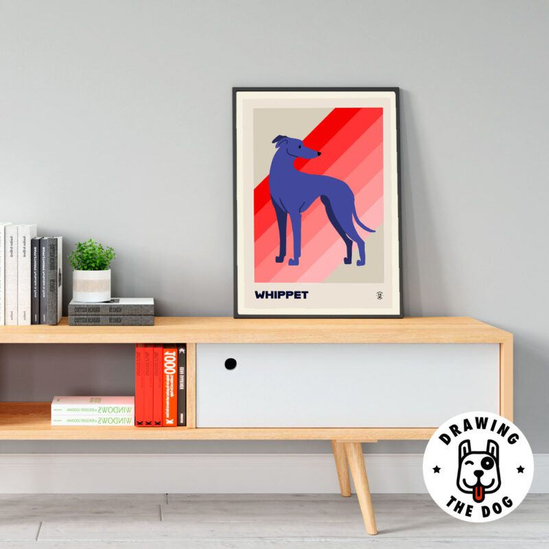 Whippet Stripes Living Room Decor