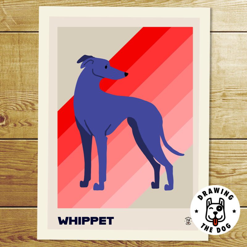 Whippet Stripes Print