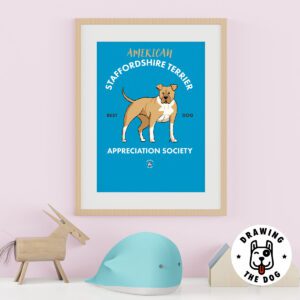 American Staffordshirt Terrier Kids Wall Decor