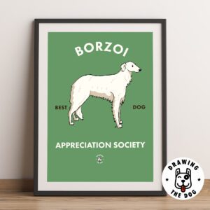 Borzoi AS Framed