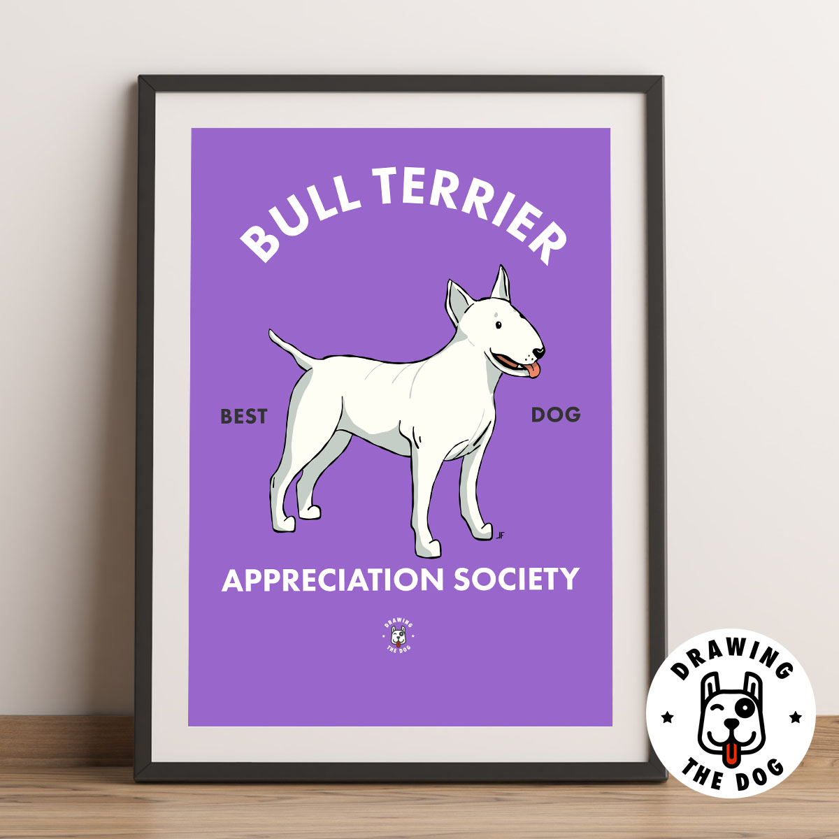 Bull Terrier Appreciation Society Wall Art Framed